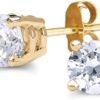 Certified Lab Grown Diamond Stud Earrings 1/2 to 3 cttw (F-G Color, VS2-SI1 Clarity) 14kt Yellow or White Gold