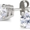 Certified Lab Grown Diamond Stud Earrings 1/2 to 3 cttw (F-G Color, VS2-SI1 Clarity) 14kt Yellow or White Gold