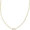 14k Gold-Plated Satellite Short Pendant Necklace, Fashion Jewelry for Women