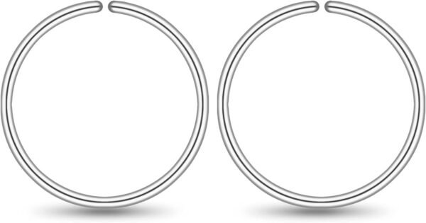 Small Gold or Sterling Silver Huggie Hoop Earrings for Women Cartilage Nose Helix Tragus