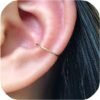 Small Gold or Sterling Silver Huggie Hoop Earrings for Women Cartilage Nose Helix Tragus