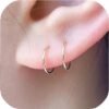Small Gold or Sterling Silver Huggie Hoop Earrings for Women Cartilage Nose Helix Tragus