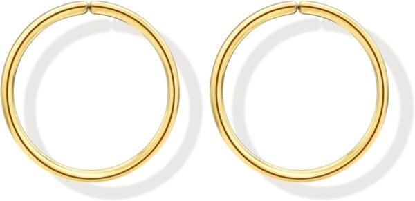 Small Gold or Sterling Silver Huggie Hoop Earrings for Women Cartilage Nose Helix Tragus