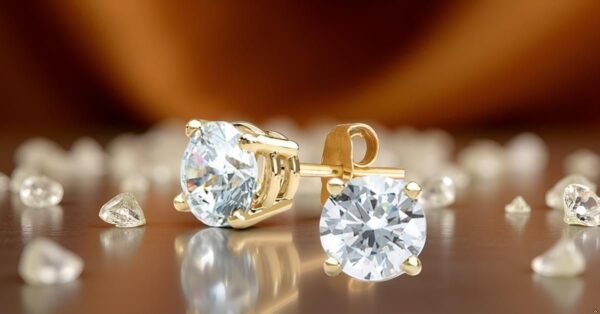 Certified Lab Grown Diamond Stud Earrings 1/2 to 3 cttw (F-G Color, VS2-SI1 Clarity) 14kt Yellow or White Gold