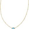 14k Gold-Plated Satellite Short Pendant Necklace, Fashion Jewelry for Women