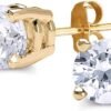 Certified Lab Grown Diamond Stud Earrings 1/2 to 3 cttw (F-G Color, VS2-SI1 Clarity) 14kt Yellow or White Gold