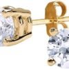 Certified Lab Grown Diamond Stud Earrings 1/2 to 3 cttw (F-G Color, VS2-SI1 Clarity) 14kt Yellow or White Gold