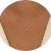 Diamond Necklace for Women Dainty Square Cubic Zirconia Splints Solitaire Pendant Necklace for women 14kGold/Silver Plated Different Width Square CZ Pendant Necklaces Simulated Diamond Bridesmaid Jewelry for Women