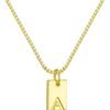 Stocking Stuffers Initial Necklaces for Women 14K Gold Plated Letter Necklace Dainty Name Pendant Necklace Personalized Christmas Gifts for Women Trendy Gold Jewelry