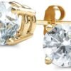 Certified Lab Grown Diamond Stud Earrings 1/2 to 3 cttw (F-G Color, VS2-SI1 Clarity) 14kt Yellow or White Gold