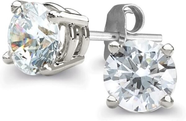 Certified Lab Grown Diamond Stud Earrings 1/2 to 3 cttw (F-G Color, VS2-SI1 Clarity) 14kt Yellow or White Gold