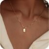 Stocking Stuffers Initial Necklaces for Women 14K Gold Plated Letter Necklace Dainty Name Pendant Necklace Personalized Christmas Gifts for Women Trendy Gold Jewelry