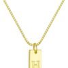 Stocking Stuffers Initial Necklaces for Women 14K Gold Plated Letter Necklace Dainty Name Pendant Necklace Personalized Christmas Gifts for Women Trendy Gold Jewelry