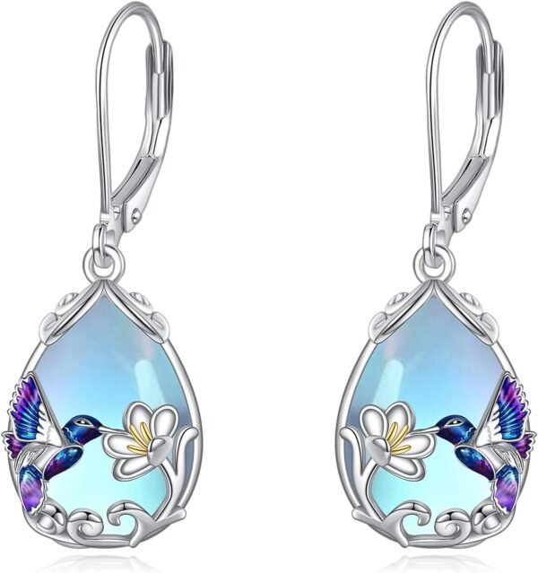 Hummingbird Earrings Bird Dangle 925 Sterling Silver Jewelry Gifts for Women
