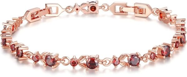 14K Gold Plated 3mm Cubic Zirconia Classic Adjustable Tennis Bracelet |Gold Bracelets for Women |Bride Bracelet for Wedding|Size 6.5-8 Inch