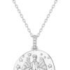 14K Gold Plated Engraved Coin Pendant Necklaces for Women | Byzantine Coin Pendants | Bohemian Necklace