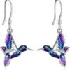 Hummingbird Earrings Bird Dangle 925 Sterling Silver Jewelry Gifts for Women
