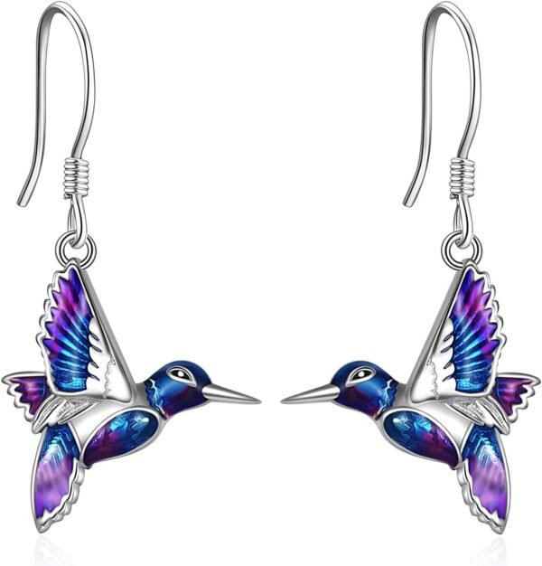 Hummingbird Earrings Bird Dangle 925 Sterling Silver Jewelry Gifts for Women