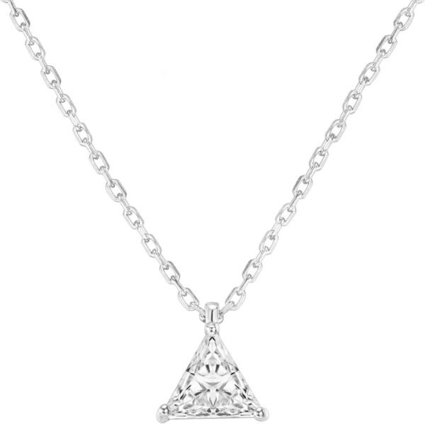 14K Gold Plated Cubic Zirconia Diamond Pendant Necklace for Women | Adjustable Slider