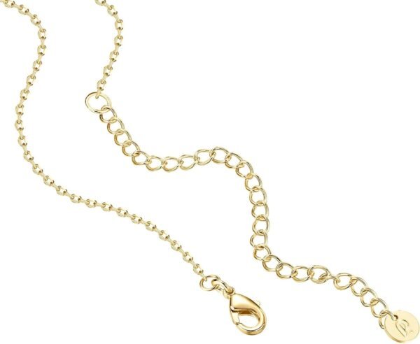 14K Gold Plated Station Necklace - Simulated Diamond Layering Necklaces - Womens CZ Chain