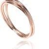 14K Plated Interlocked Rolling Anxiety Fidget Ring for Women and Men - Stacking Gold Ring