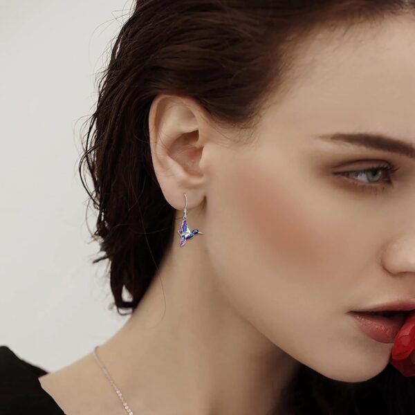 Hummingbird Earrings Bird Dangle 925 Sterling Silver Jewelry Gifts for Women