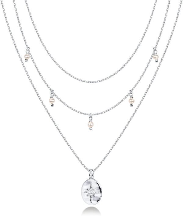 61JCeB4xSOL._AC_SL1500.jpg 14K Gold Plated Layering Necklaces | Stylish Minimalist Design Pendant Necklaces | Bar, Circle, Lotus, Disc, Dog Tag, Horizontal Bar Pendants for Women