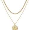 61LIByUk80L._AC_SL1500.jpg 14K Gold Plated Layering Necklaces | Stylish Minimalist Design Pendant Necklaces | Bar, Circle, Lotus, Disc, Dog Tag, Horizontal Bar Pendants for Women