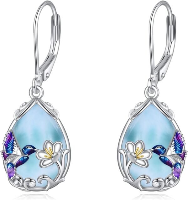 Hummingbird Earrings Bird Dangle 925 Sterling Silver Jewelry Gifts for Women