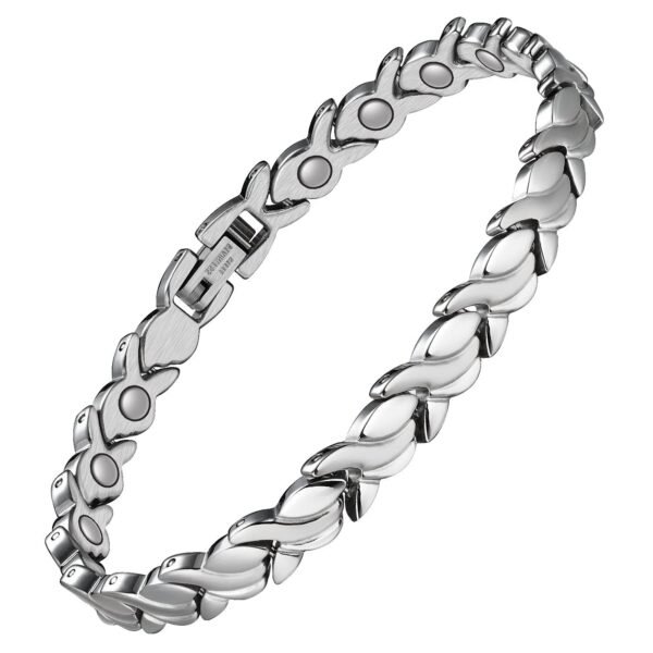 Ultra Strength Magnetic Bracelet for Women, Women's Effective Titanium Steel Magnetic Bracelet with 3500 Gauss Magnets, Jewelry Gift with Sizing Tool