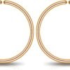 Small Gold or Sterling Silver Huggie Hoop Earrings for Women Cartilage Nose Helix Tragus