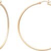 Gold Hoop Earrings for Women 14K Real Gold Plated Hoops with 925 Sterling Silver Post