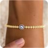 Gold Bracelets for Women 14K Gold Beaded Bracelets Stackable Bracelets for Women Gold Charm Bracelet Non Tarnish Gold Jewelry for Women Trendy