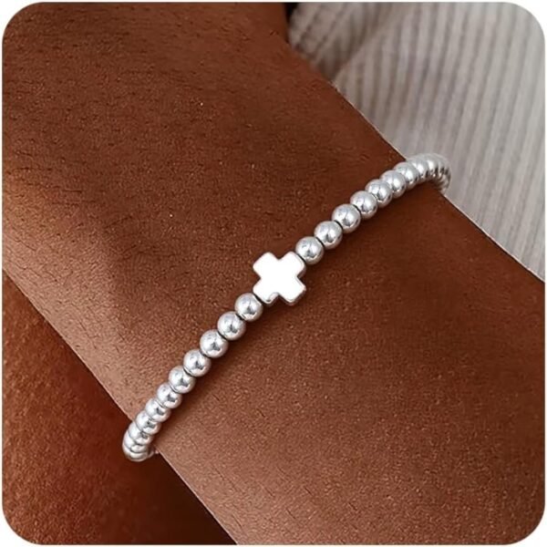 Gold Bracelets for Women 14K Gold Beaded Bracelets Stackable Bracelets for Women Gold Charm Bracelet Non Tarnish Gold Jewelry for Women Trendy