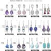 61e43AxsGtL._AC_SL1000.jpg 12 Pairs Teardrop Druse Crystal Drop Dangle Earrings for Women Cubic Zirconia Huggie Hoop Earring Jewelry Set Christmas Gifts