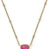 14k Gold-Plated Satellite Short Pendant Necklace, Fashion Jewelry for Women