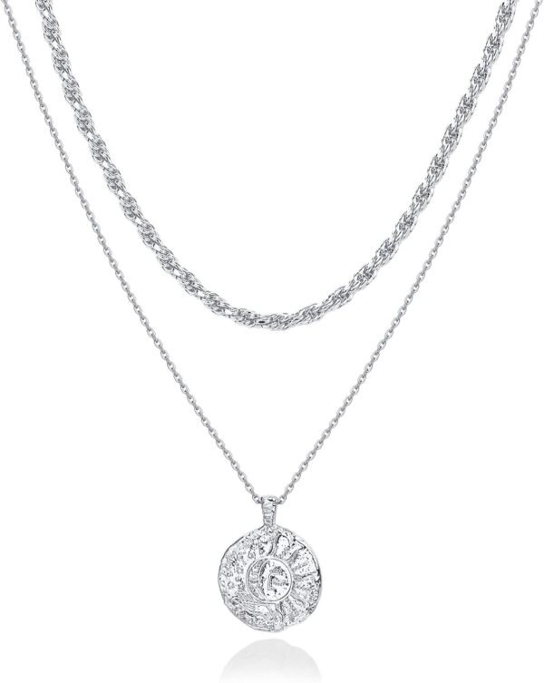 61h20PjGDTL._AC_SL1500.jpg 14K Gold Plated Layering Necklaces | Stylish Minimalist Design Pendant Necklaces | Bar, Circle, Lotus, Disc, Dog Tag, Horizontal Bar Pendants for Women