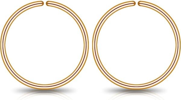 Small Gold or Sterling Silver Huggie Hoop Earrings for Women Cartilage Nose Helix Tragus