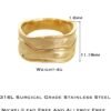 18K Gold-Plated Hammered Ring For Women | Textured Ring | Rings | Thick Stacking Gold Rings | Chunky Gold Ring | Size 6-8