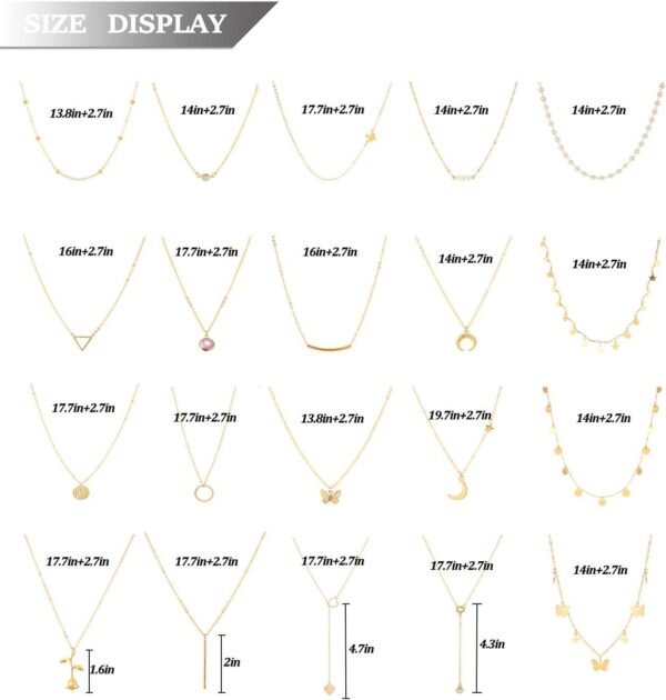 61sGlRhpqXL._AC_SL1439.jpg 20PCS 14K Gold Plated Choker Necklaces for Women, Dainty Gold Diamond Coin Pearl Pendant Simple Chain Necklace Set Cute Gold Layered Necklaces for Women Teen Jewelry Gifts