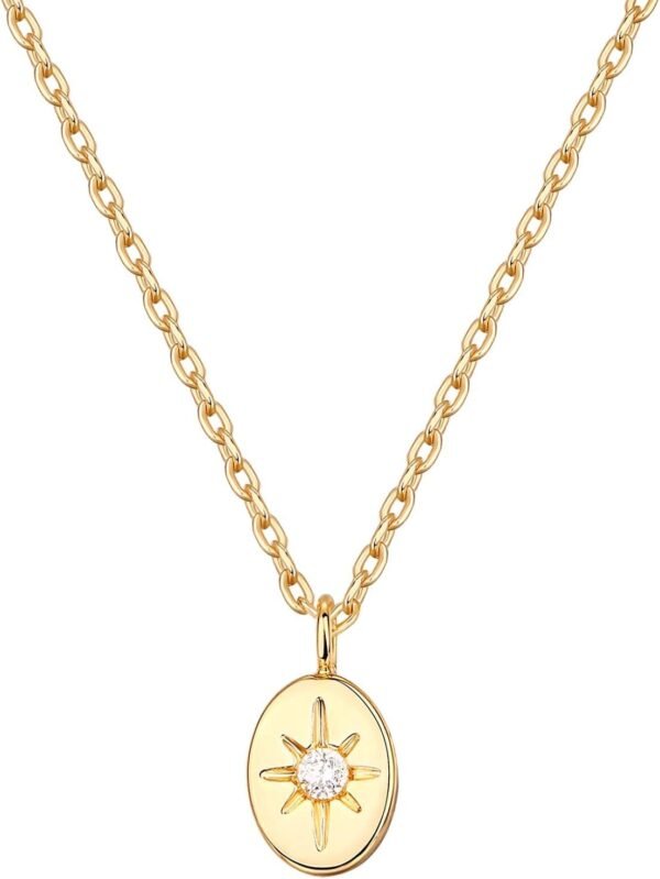 14K Gold Plated Engraved Coin Pendant Necklaces for Women | Byzantine Coin Pendants | Bohemian Necklace