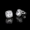 Cubic Zirconia Earrings Studs, Halo CZ Birthstone Simulated Diamond Stud Earrings for Women