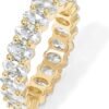 714Zfc8bgPL._AC_SL1500.jpg 18K Gold Plated Rings Oval Cubic Zirconia Love Ring | Eternity Ring | 5mm Stackable Rings for Women | Gold Rings for Women (Vermeil - Yellow, 9)