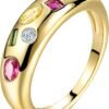 714zf7ujlpL._AC_SL1500.jpg Gold Plated Rings for Women - Trendy Cubic Zirconia 14k Gold Filled Stackable Rings