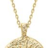 14K Gold Plated Engraved Coin Pendant Necklaces for Women | Byzantine Coin Pendants | Bohemian Necklace