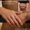 Stackable Rings for Women Non Tarnish, Dainty Cubic Zirconia Multi Ring 18K Gold Plated, Statement Rings Stacking Rings Jewelry