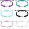 Cross Friendship Bracelet Adjustable Braided Rope Jesus Christian Cross Bracelets Matching Couple String Lucky Strand BFF Wristband for Women Men Boy Girls Easter Baptism