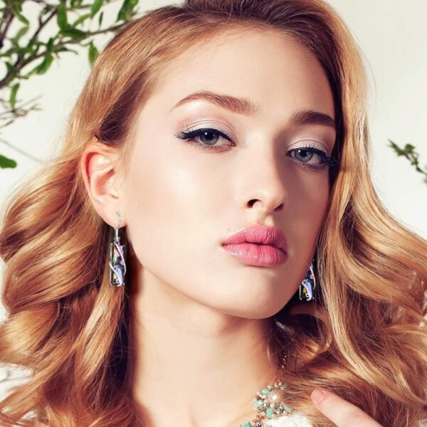 71MnS1-JV5L._AC_SL1000.jpg 12 Pairs Teardrop Druse Crystal Drop Dangle Earrings for Women Cubic Zirconia Huggie Hoop Earring Jewelry Set Christmas Gifts