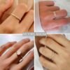 8PCS 14K Gold/Silver Rings Set for Women Non Tarnish Dainty CZ Simulated Diamond Ring Eternity Wedding Band Gold Stackable Thumb Rings Size 4-12