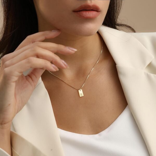 Stocking Stuffers Initial Necklaces for Women 14K Gold Plated Letter Necklace Dainty Name Pendant Necklace Personalized Christmas Gifts for Women Trendy Gold Jewelry